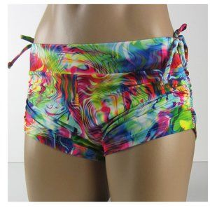 Rainbow Psychedelic Drawstring Yoga Shorts